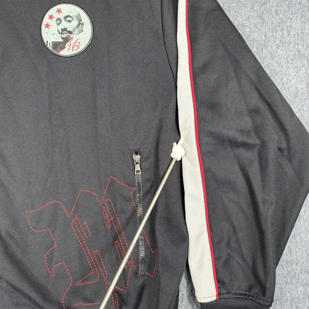 Vintage Y2K Makaveli‎ Branded 2Pac Track Jacket Full Zip Mens Size XXL